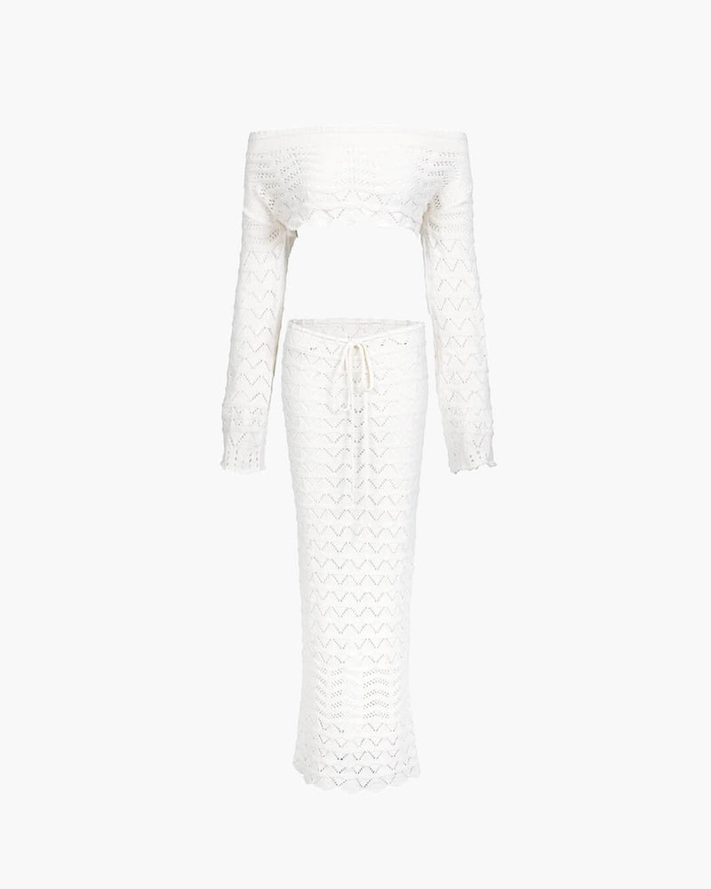 ZEYA - Lily Off-Shoulder Knit Set