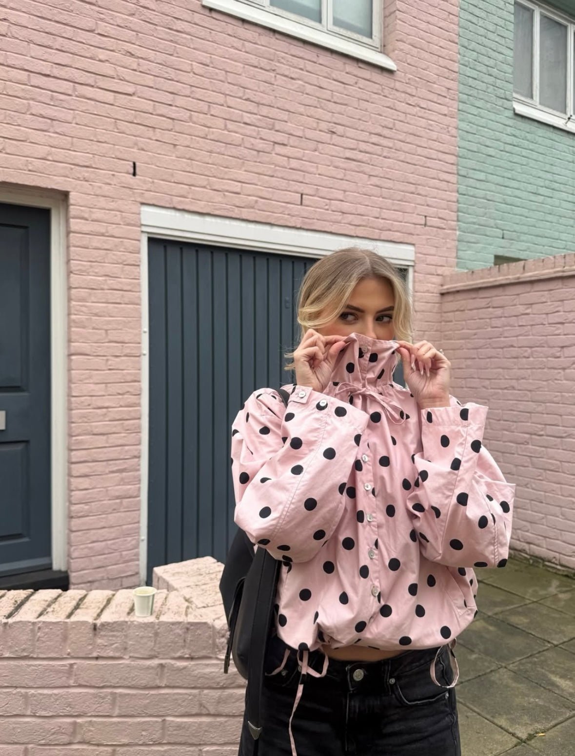 ZEYA - Linda Drawstring Polka Dot Jacket