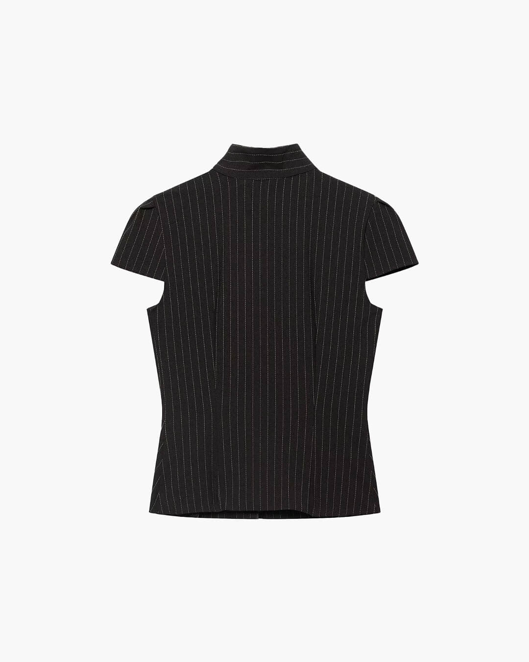 ZEYA - Lola Plaid High Neck Fitted Blouse