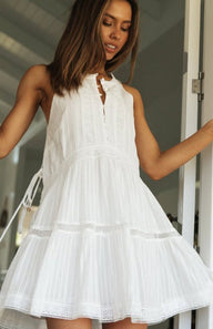 Robe mini boho sans manches Loredana