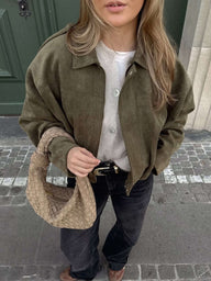 Blouson bombardier en suédine Lori