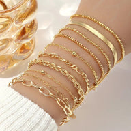 Set de bracelets chaîne serpent Lucie