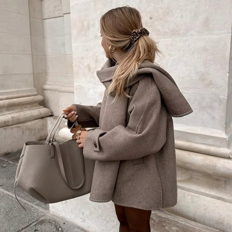 ZEYA - Margaux Loose Fit Coat with Scarf