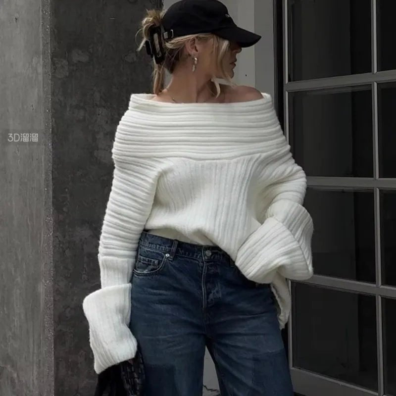 ZEYA - Margaux Off - Shoulder Knit Sweater