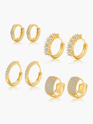 Afna Sparkling Set de Boucles d'Oreilles