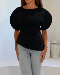 Afra Tricot Top à manches ballon