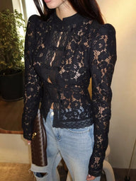 Blouse Mariana en Dentelle Transparente
