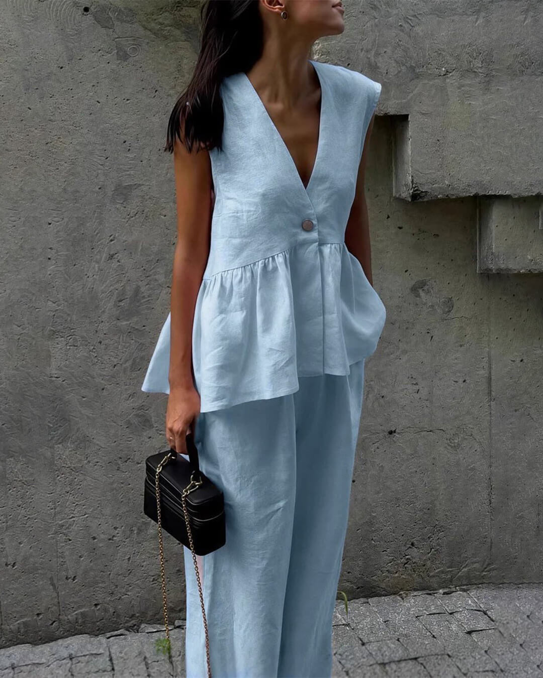 ZEYA - Marlowe Ruffled Vest & Pants Set
