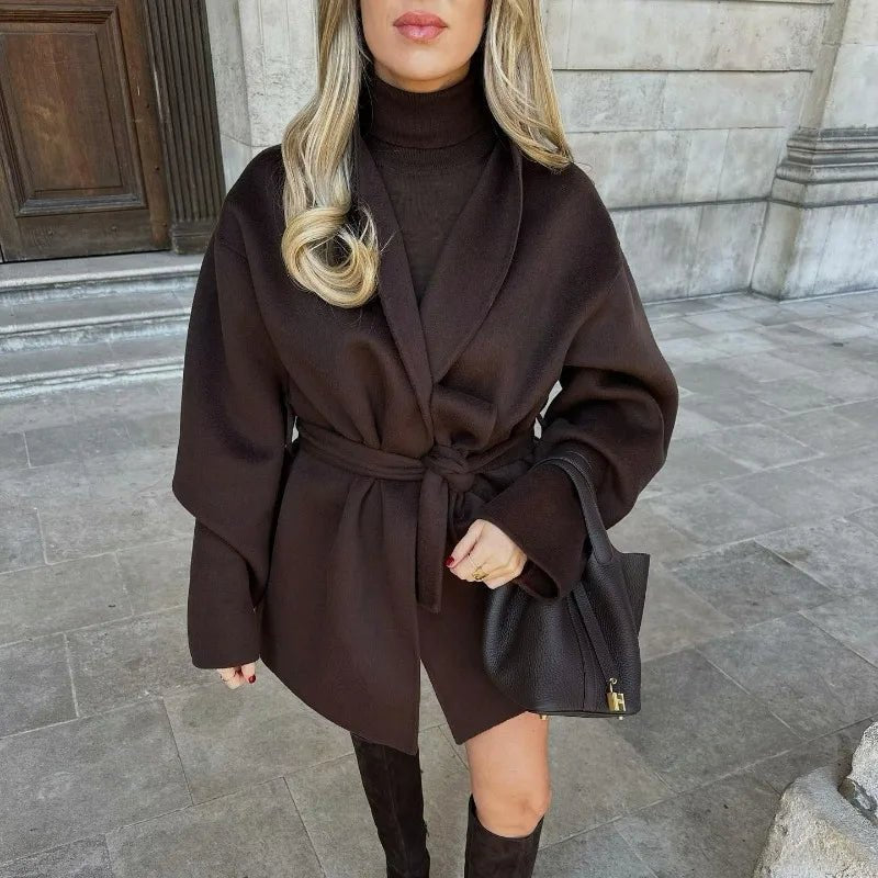 ZEYA - Mary Belted Oversized Wrap Coat