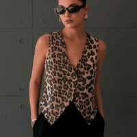 Monica gilet imprimé léopard