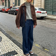 Blouson Bomber en Suédine Nada