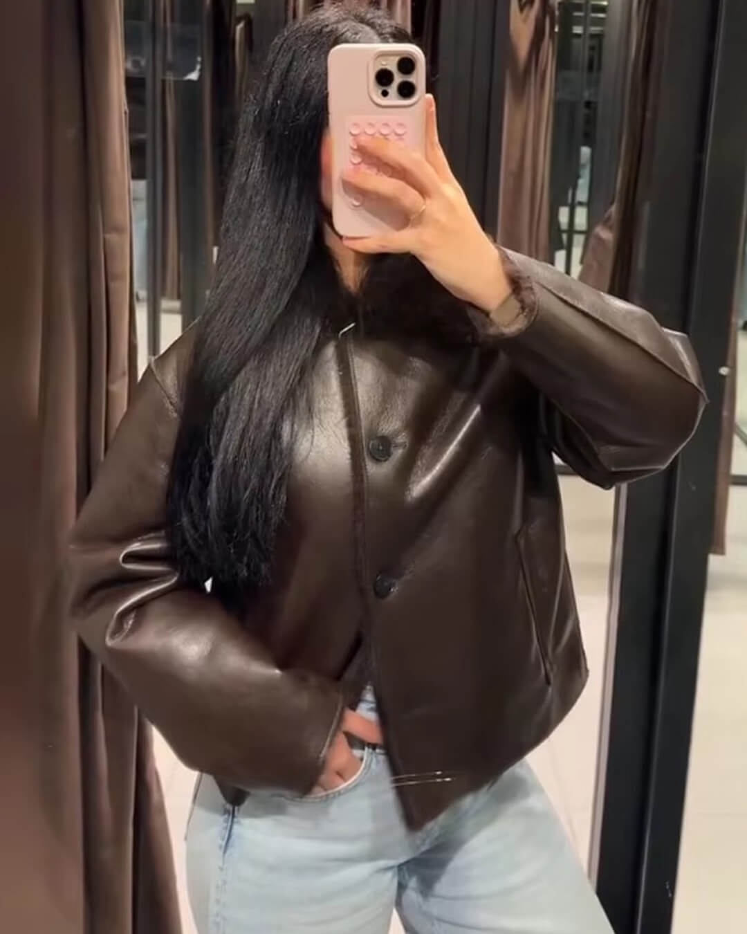 ZEYA - Naomi Reversible Faux fur Leather Jacket