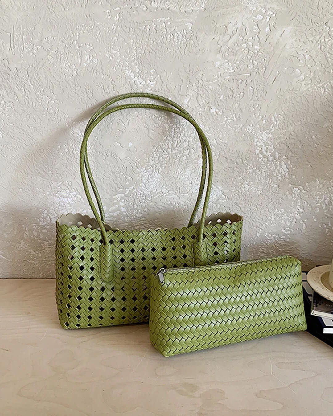 ZEYA - Nicole Woven Straw Tote