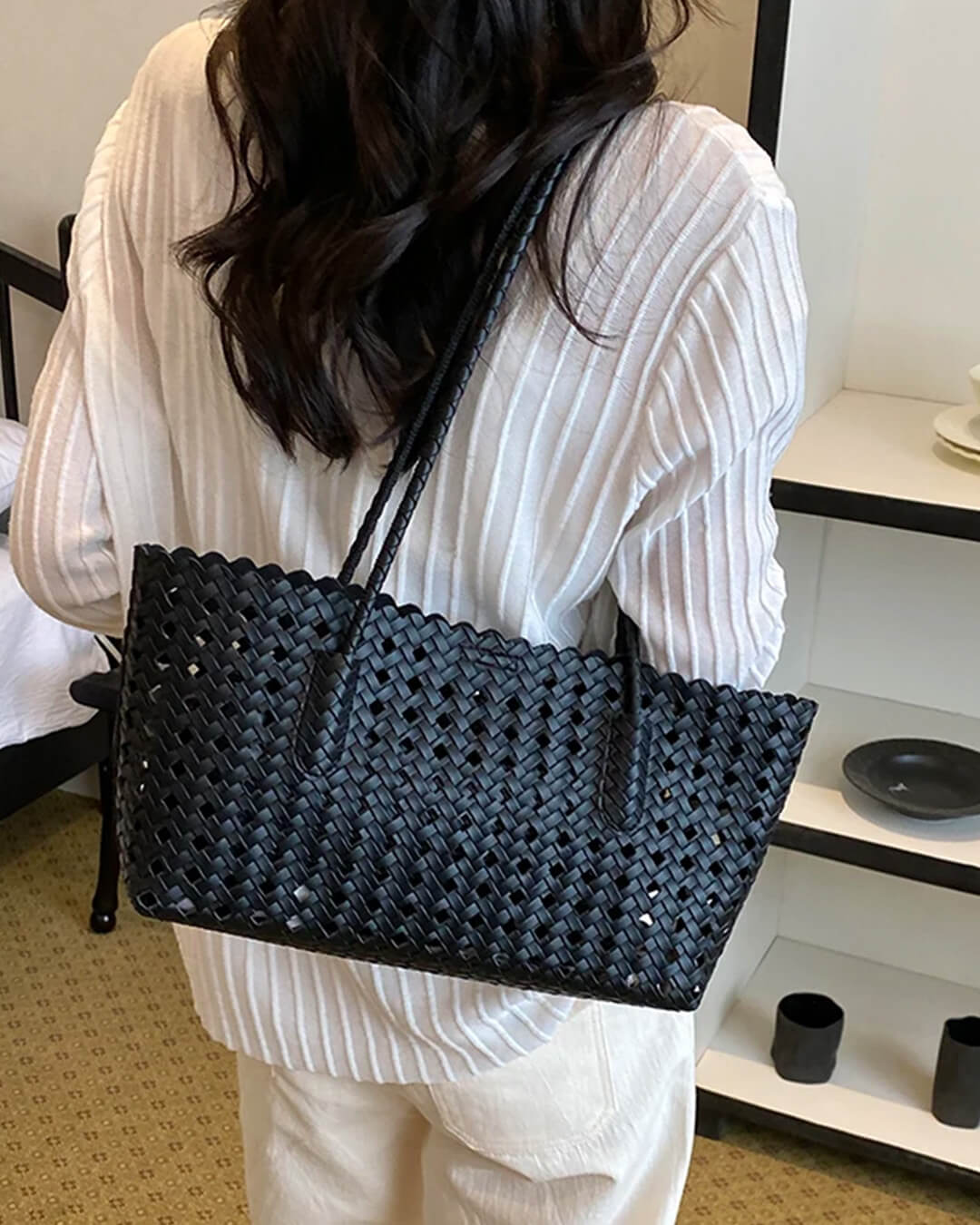ZEYA - Nicole Woven Straw Tote