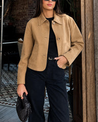 Veste courte Nika en suédine synthétique