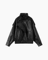 Veste Nikka en similicuir à col montant