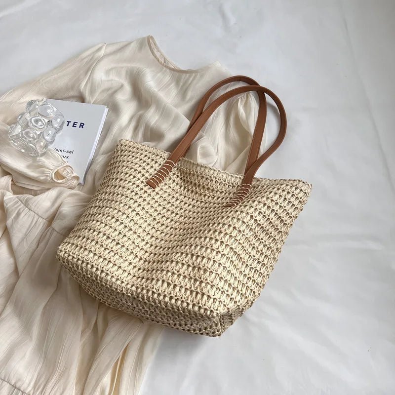 ZEYA - Nora Woven Straw Beach Tote