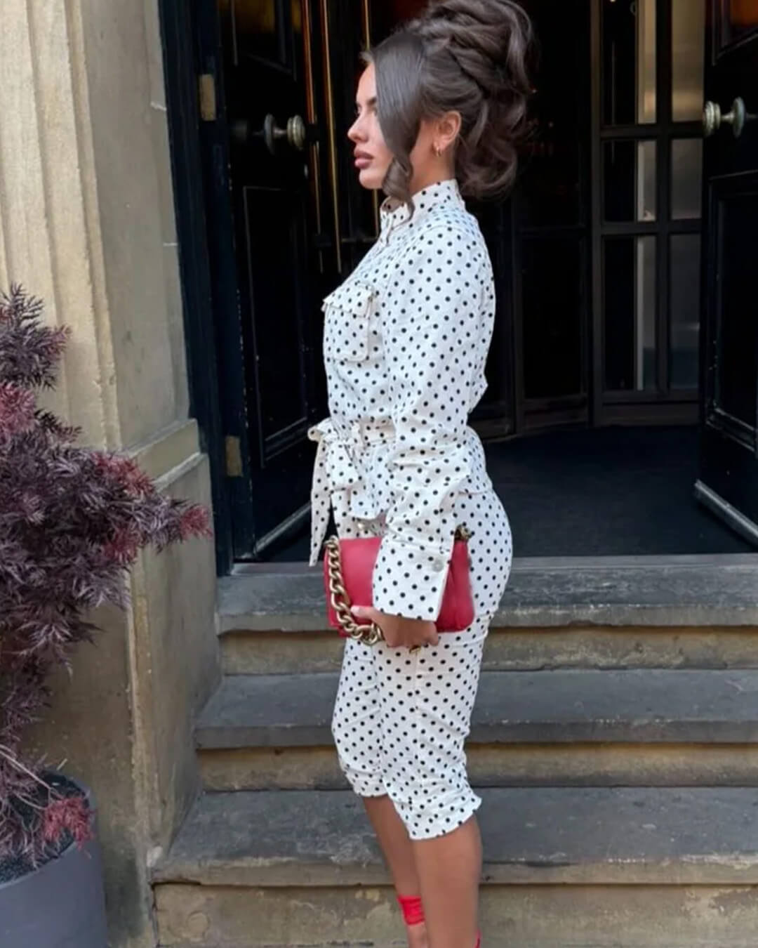 ZEYA - Paige Polka Dot Two - Piece Suit Set