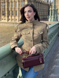 Veste Phoebe ajustée col montant