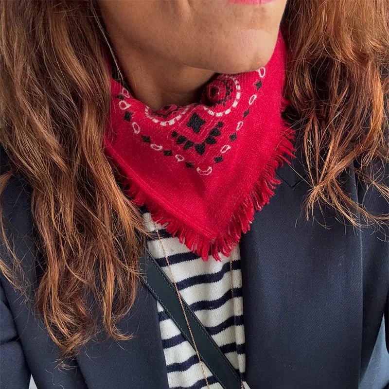 ZEYA - Reese Paisley Knitted Bandana Scarf