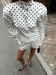 Ensemble Regine à pois Chemise & Short
