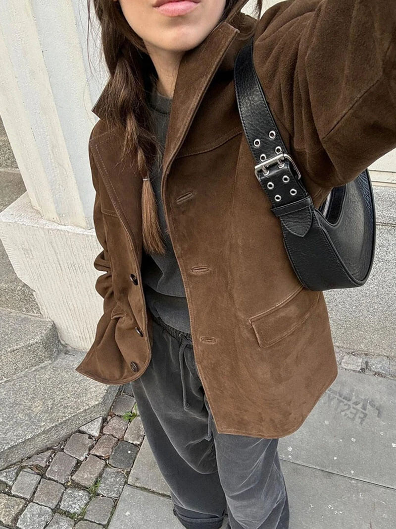 ZEYA - Reva Faux Suede Blazer