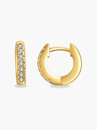 Boucles d'oreilles mini créoles en zircone Rhea