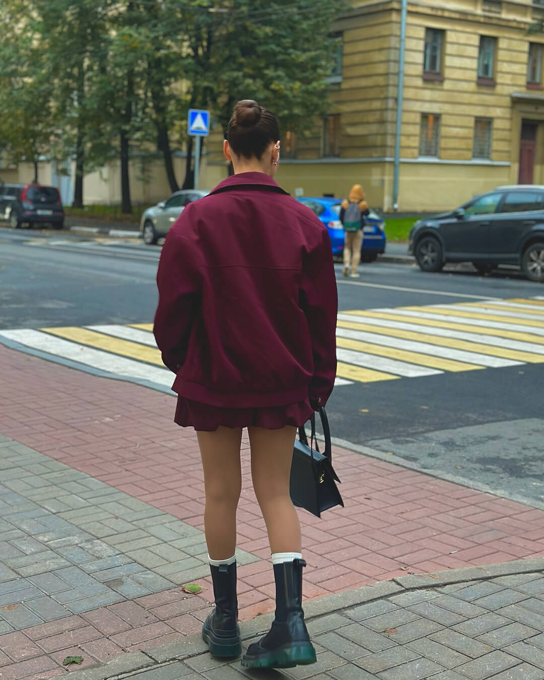 ZEYA - Riley Burgundy Bomber Jacket