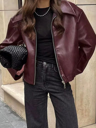 Veste en simili cuir Risa