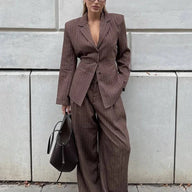 Tailleur pantalon Ruby à rayures fines