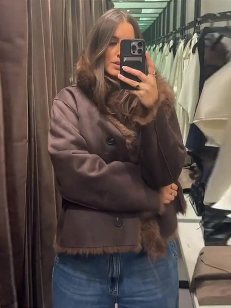 ZEYA - Sandra Reversible Faux Fur Leather Jacket