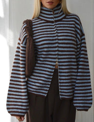Cardigan en maille rayée Sarah