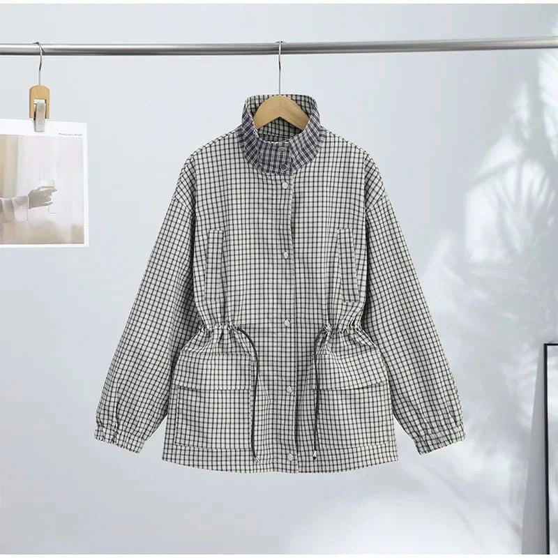 ZEYA - Scarlet Plaid Zip Jacket