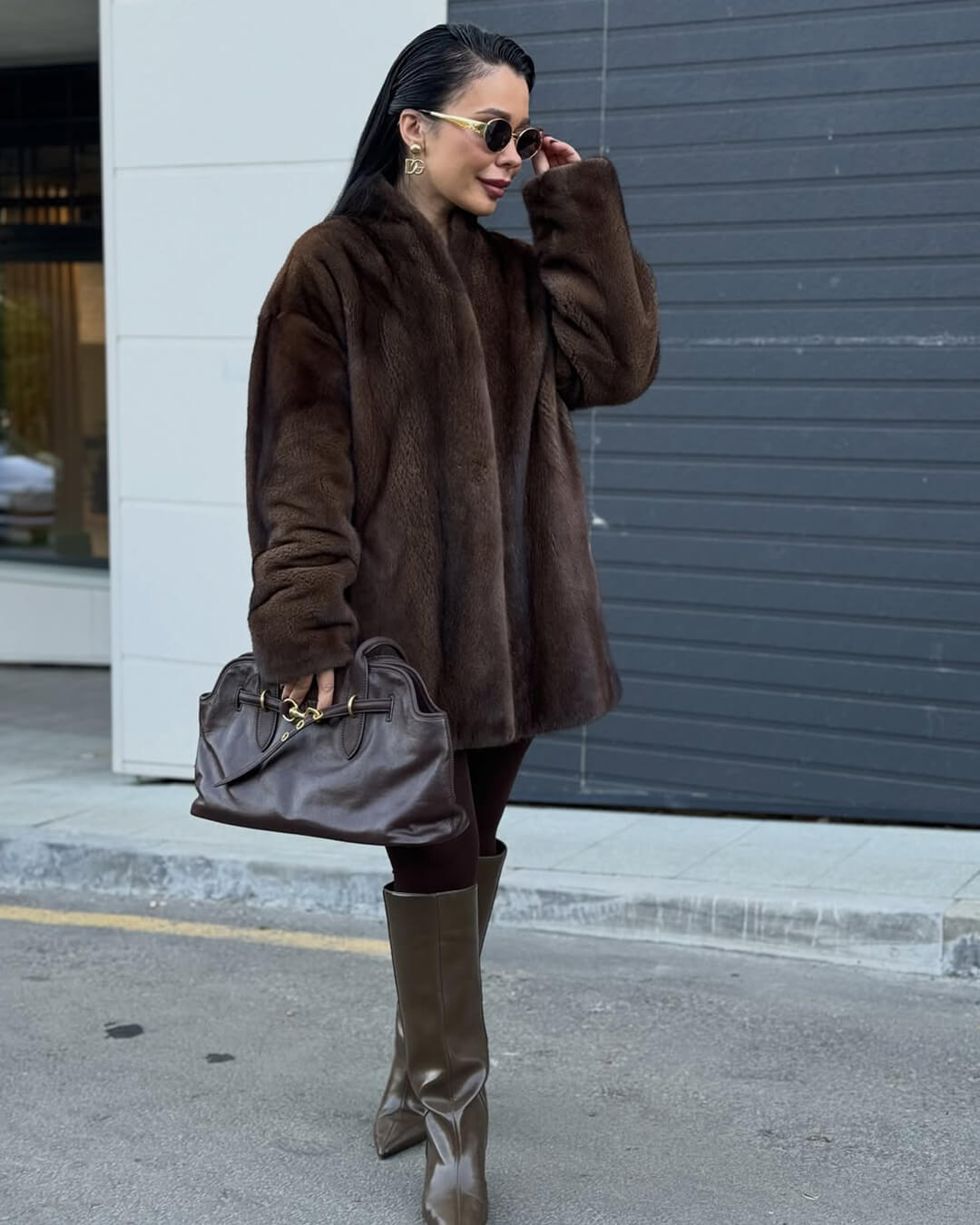 ZEYA - Seve Belted Faux Fur Jacket