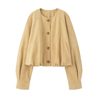 Veste en similicuir vegan Sheena à boutons