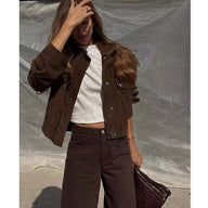 Veste Sheila en faux daim