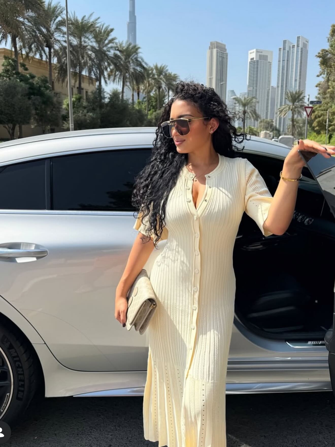 Robe maxi Shelly moulante en maille