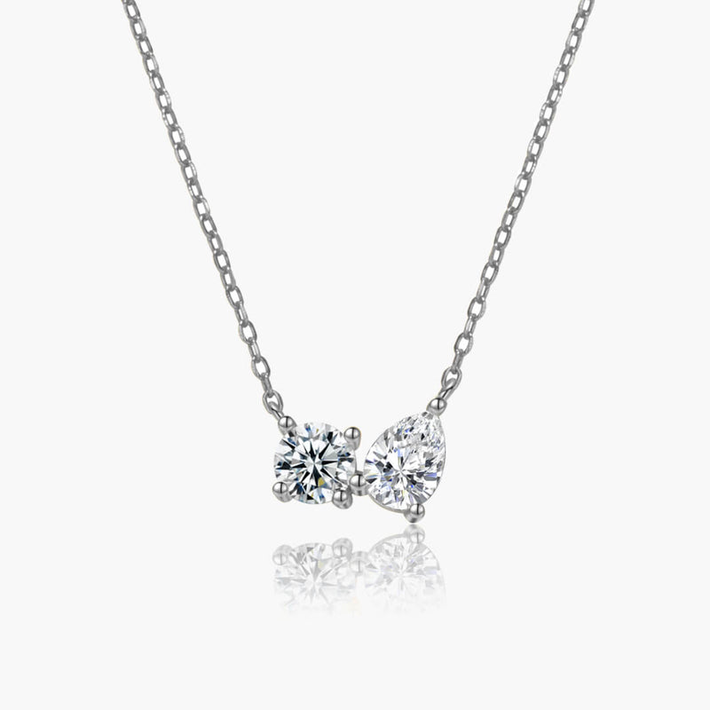 ZEYA - Sherah Twin Zirconia Pendant Necklace
