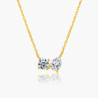Collier pendentif Sherah en zirconium double