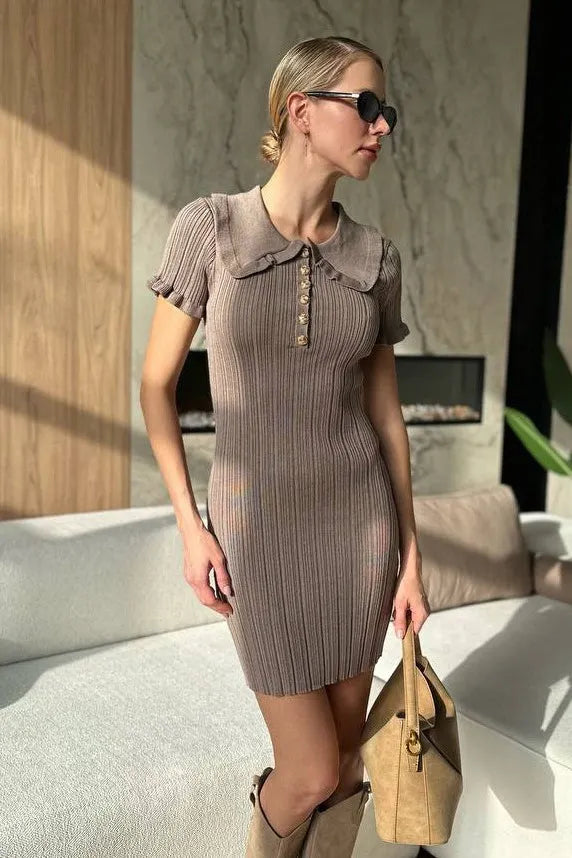 Robe‑pull Sophia en maille torsadée