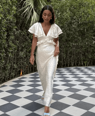 Robe midi à volants Lucy