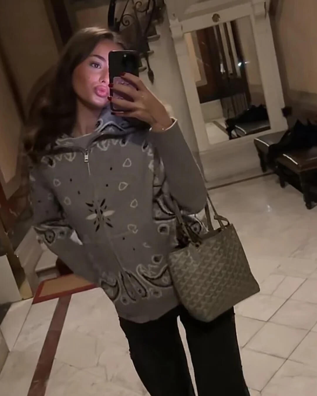Stacey Gilet Tricoté Motif Paisley