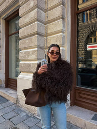 Manteau en fausse fourrure Stella