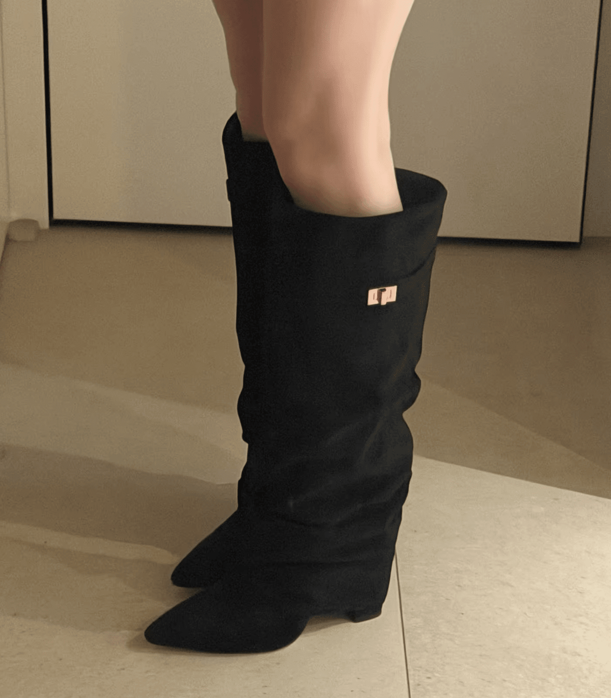 ZEYA - Teresa Slouchy Pointed Knee High Boots
