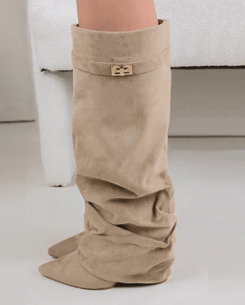 ZEYA - Teresa Slouchy Pointed Knee High Boots