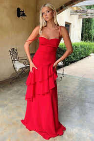 Robe longue Tirzah à bretelles fines et dos nu