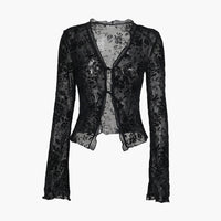 Ursa blouse en dentelle à nouer devant