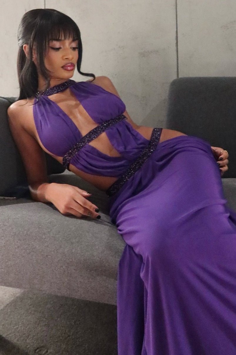 ZEYA - Vianne Ruched Cut Out Maxi Dress