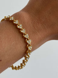 Bracelet tennis Viona Heart en zircone