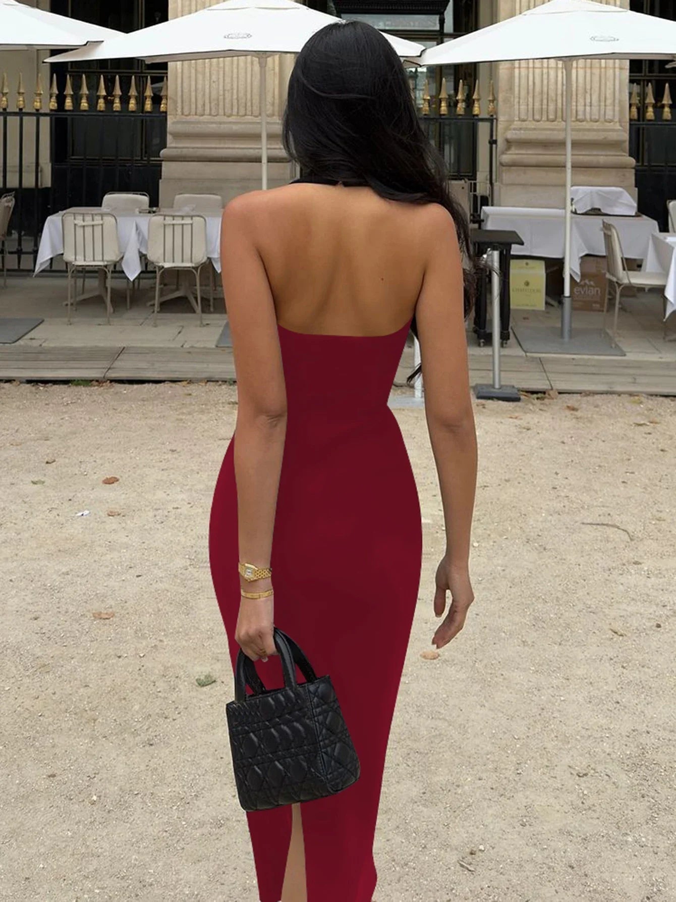 ZEYA - Yssa Halter Neck Bodycon Maxi Dress